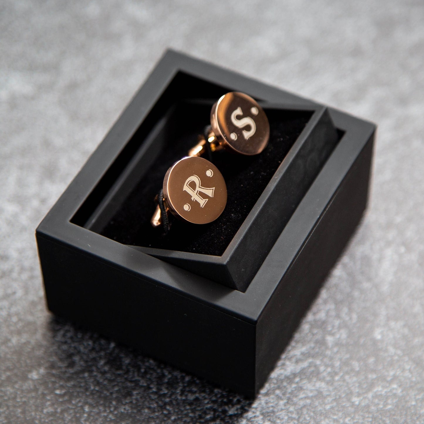 Metal Cufflinks - Black Flip Box Optional, Wedding Day Cuff links Gift Groom Dad Groomsmen Father of Bride Groom, Handwritten Cufflinks