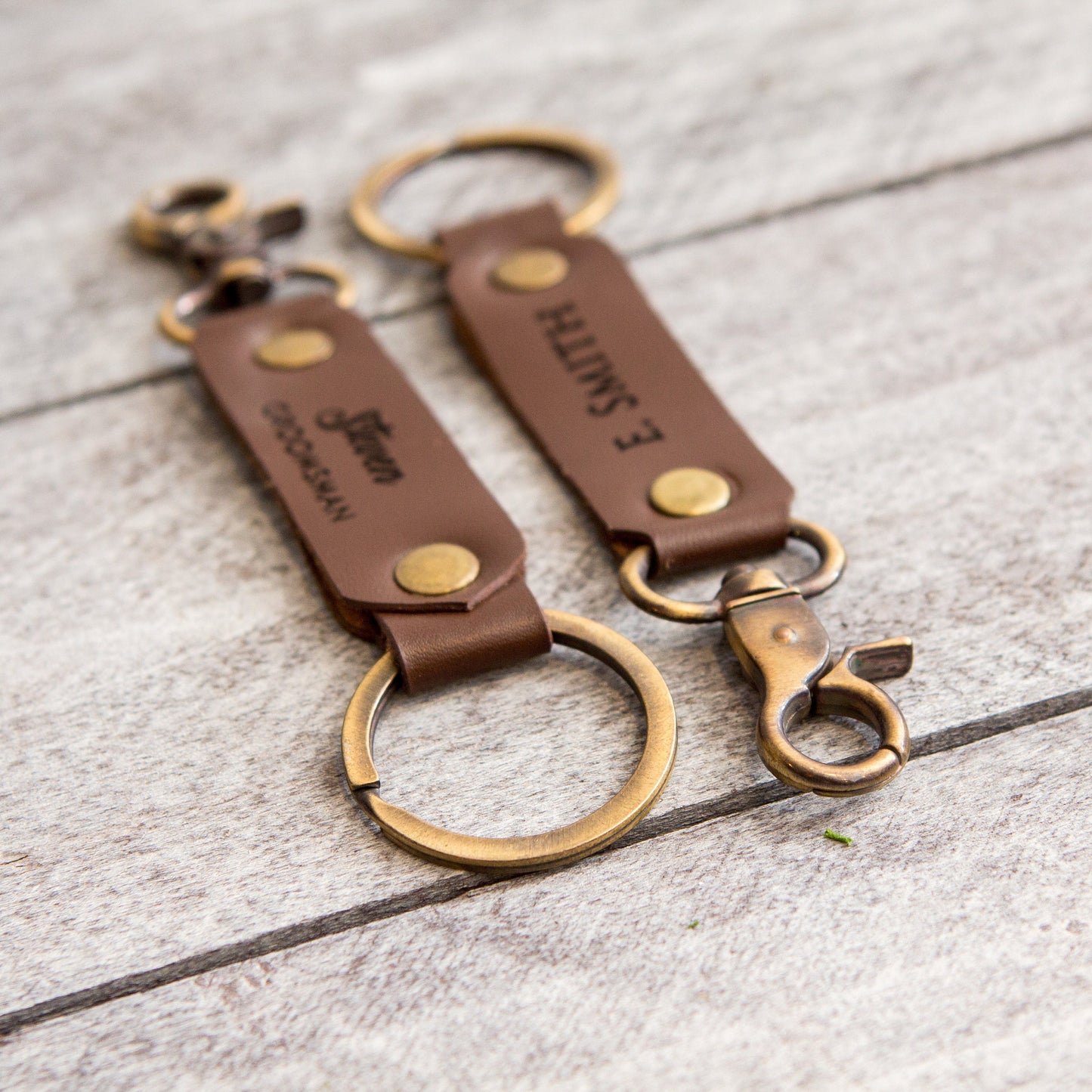 Leather Key Chain FOB - Engraved Travel Accessory Keychain Groomsman Best Man Bridesmaid Gift, College Teacher Appreciation, Back to School